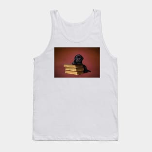 Labrador retriever puppy with books Tank Top